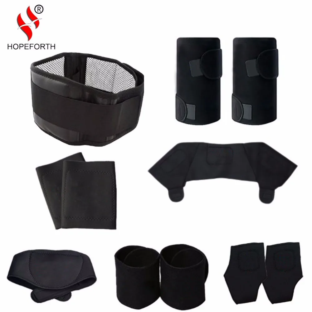 Comprar 11 unids set turmalina cinturón de autocalentamiento terapia magnética cuello hombro postura Correcter rodilla soporte masajeador ortopédico productos