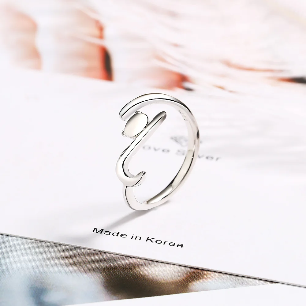 ModaOne, милый кот, 925 пробы, серебряное кольцо для женщин, животное, кольцо для открытия, ювелирные изделия, anillos mujer plata 925 para mujer bague femme