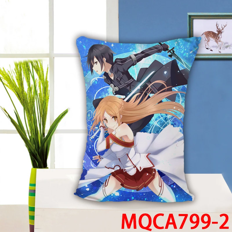 

Japanese anime Sword Art Online Rectangle Pillow Case Anime Pillowcase Decorative Pillow Seat dakimakura body pillow case