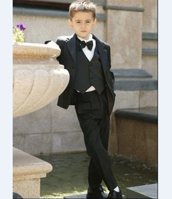 2017 образец модная черная детская официальная одежда смокинги ручной работы