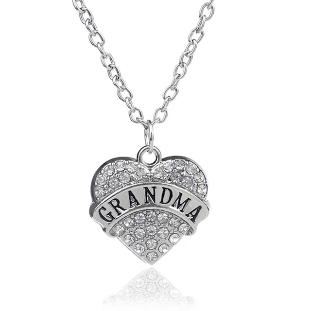 Zinc Alloy Grandma Pendant Necklace