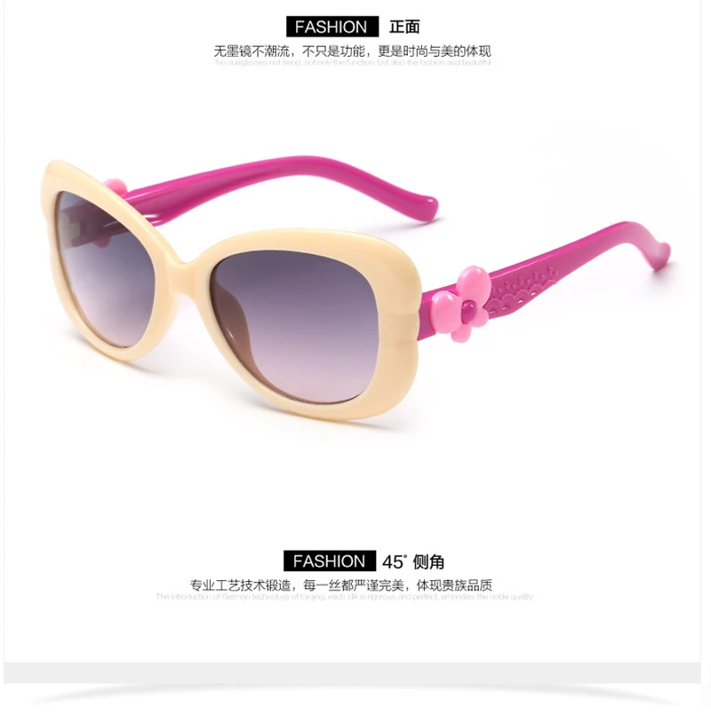 WtgwtQ 2018 New Children Sunglasses Kids Designer Cute Shades For Girls Boys Goggle Baby Glasses Oculos Infantil Sun glasses 24