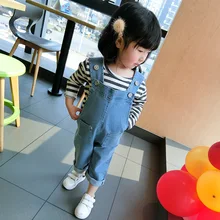 Коллекция года, весенние джинсовые комбинезоны для детей, новые детские джинсы, комбинезоны, комбинезон для девочек, детский комбинезон, хлопковая детская одежда, 3ov018