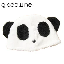 Glaedwine/Модная Милая шапка черепки для девочек, женские шапки, Зимние трикотажные шапки, шапка "Панда" с ушками, вязаная шапка с помпоном