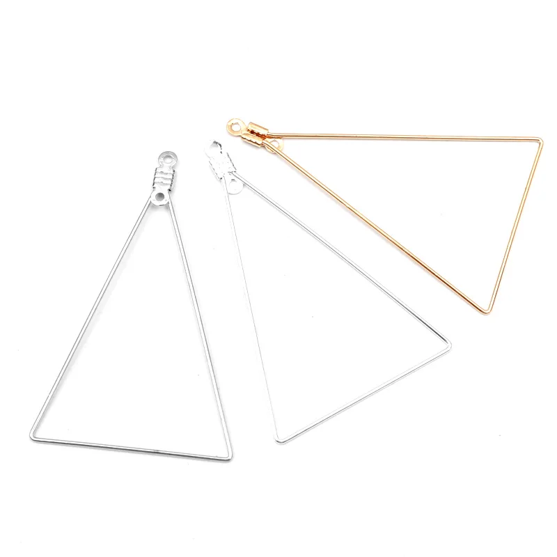 

20Pcs 48x31mm Copper Triangle Charm Pendant Connectors For DIY Necklace Bracelet Components For Jewelry Marking Accessories