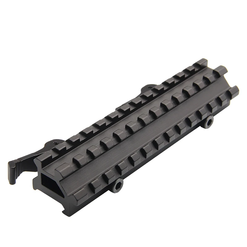 Airsoft Long Quick Detachable Double Rail Angle Weaver Picatinny Mount Integral QD Lever Lock System 13 Slots For Hunting RL1-0012-6