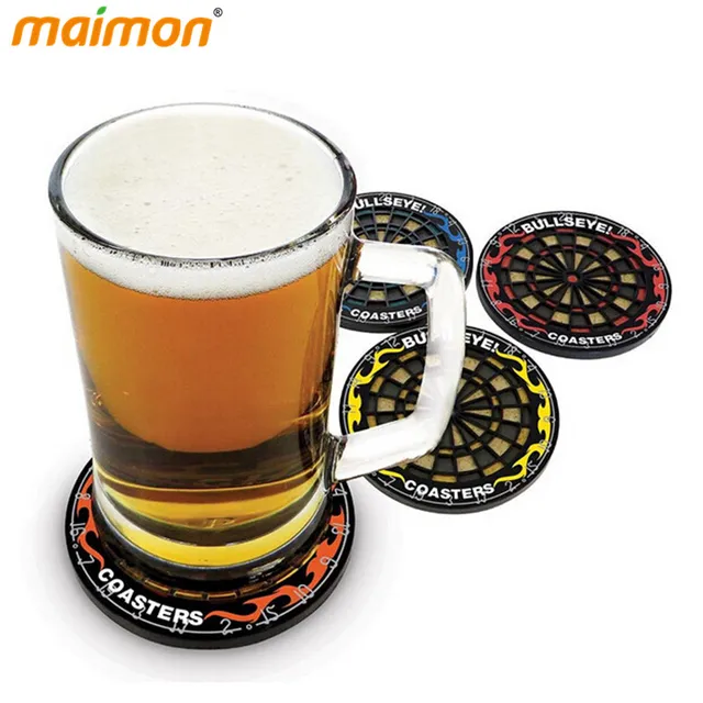 Superior Cool Coasters Part - 14: 4pcs/pack Cool Plastic Dart Board Cup Coaster Kits Anti-skid Beer Beverage Glass