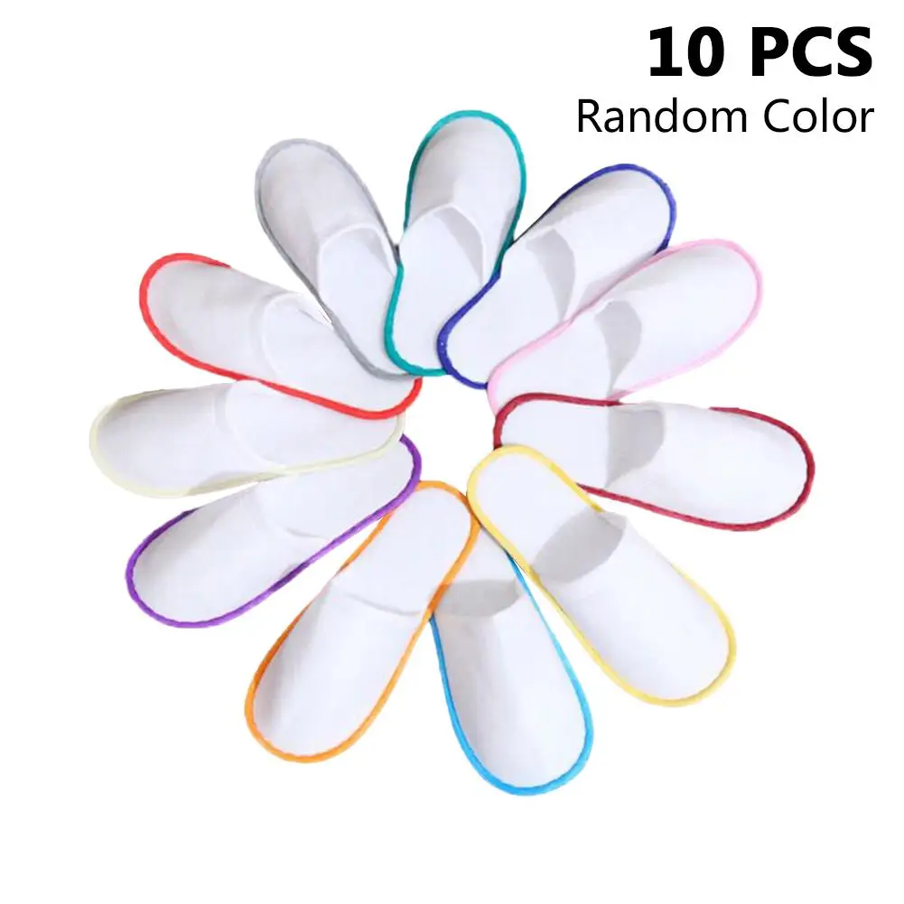 10 Pairs New Spa Hotel Guest Slippers Open Toe Disposable Convenient And Comfortable For Women Men | Дом и сад