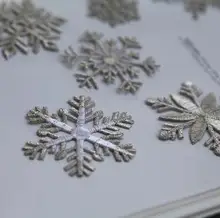 Exquisite font b snowflakes b font high qualilty Silver christmas font b clothes b font patch