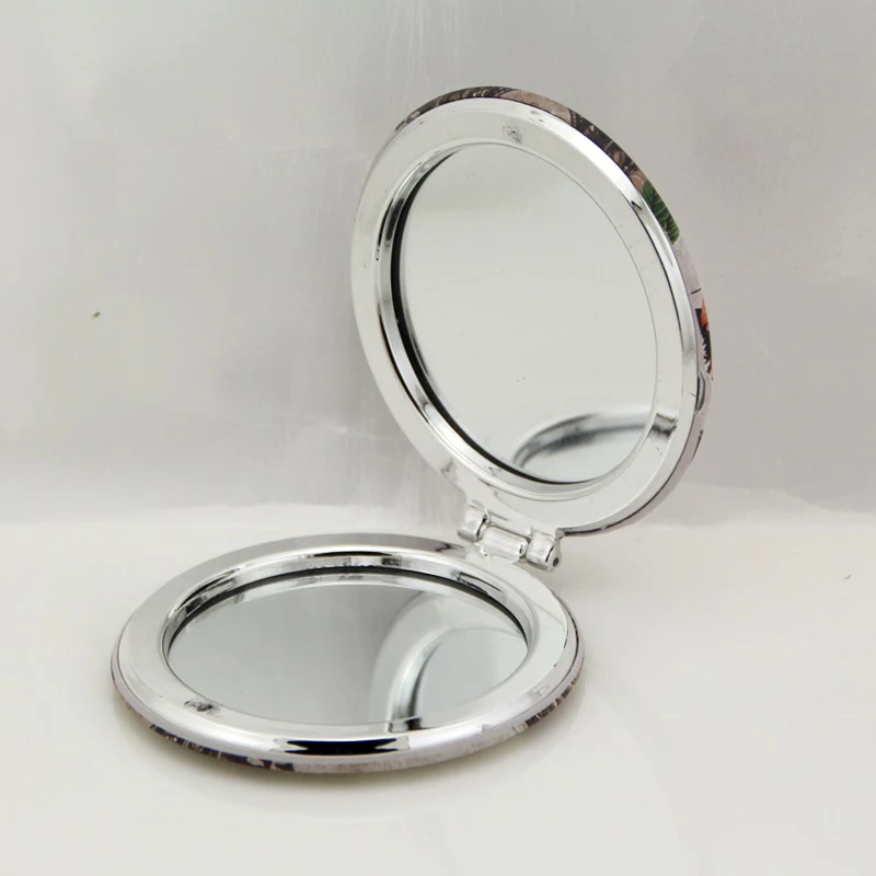 

Portable Double Sides Pocket Make Up Mirror Stainless Steel Frame Eiffel Tower Cosmetic Makeup with Magnifying for Women Beauty
