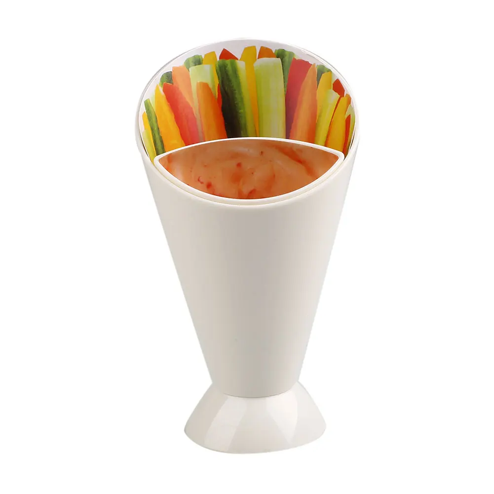 Creative Convenient Snack Stand Serve Holder Fries Chips Finger Food Vegetables