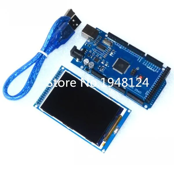Бесплатная доставка! ЖК экран 3 5 дюйма TFT модуль Ultra HD 320X480 для Arduino + MEGA 2560 R3 плата с usb кабелем|tft lcd screen module|lcd