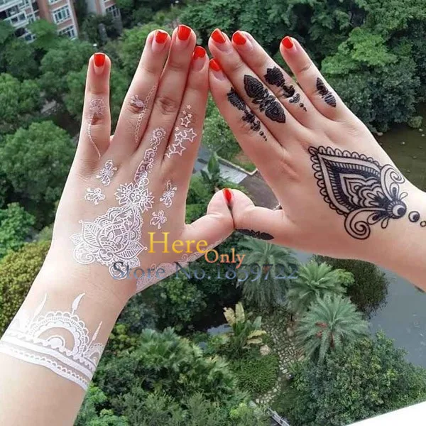 washable white henna tattoo stickers fake arm sleeve tattoos for washable white henna tattoo stickers fake arm sleeve tattoos for