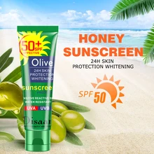 SPF 50+ Sunscreen Whitening Facial Body Sunscreen Sunblock Cream Oil-Control Moisturizing Olive Oil Skin Protective Cream TSLM1