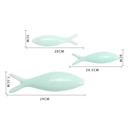 Современные трехмерные керамические рыбные промыслы, гостиная, столовая, домашнее настенное украшение на стену