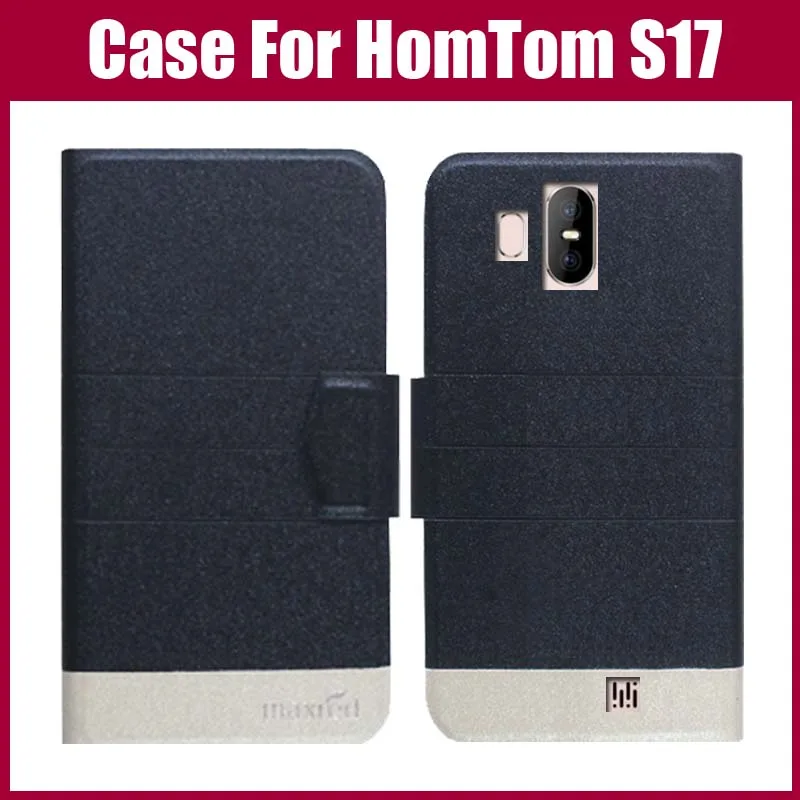 

Hot Sale! HomTom S17 Case New Arrival 5 Colors Fashion Flip Ultra-thin Leather Protective Cover For HomTom S17 Case