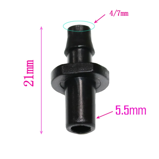 6 Mm/7,5 Mm Egyetlen Barb Egyenes Csatlakozó Víz Gyors Csőcsatlakozó Műanyag Kerti Öntözéshez 1/4 "Tömlő 50 Db - Image 2