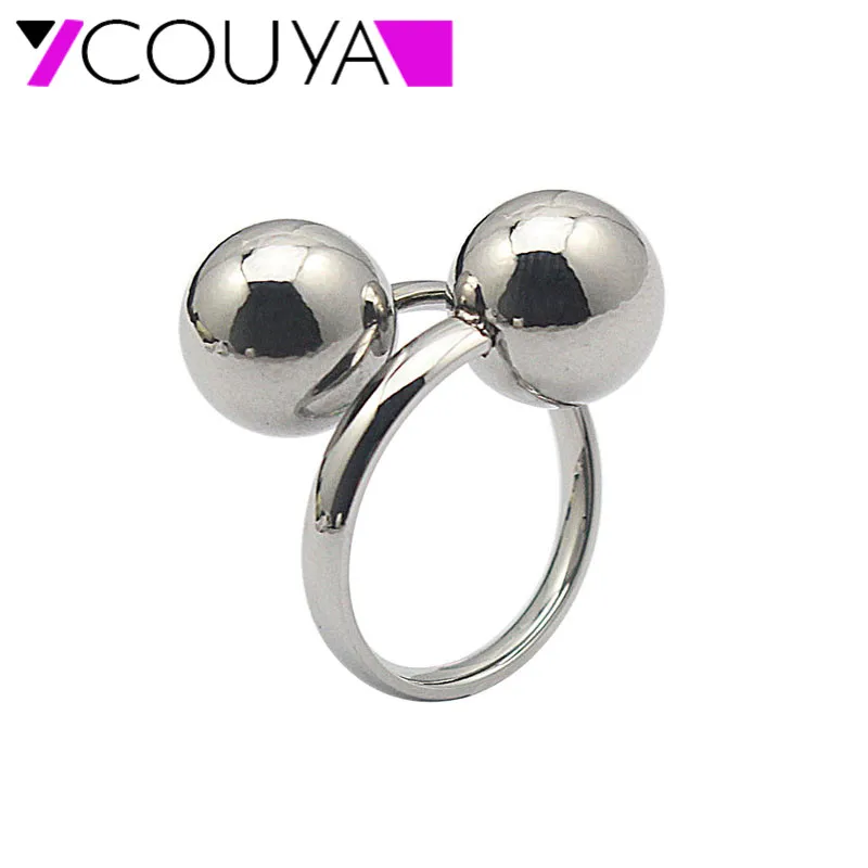 

2016 New 316L stainless steel beads rings for women jewelry Wholesale metal silver fashion jewelry Ring