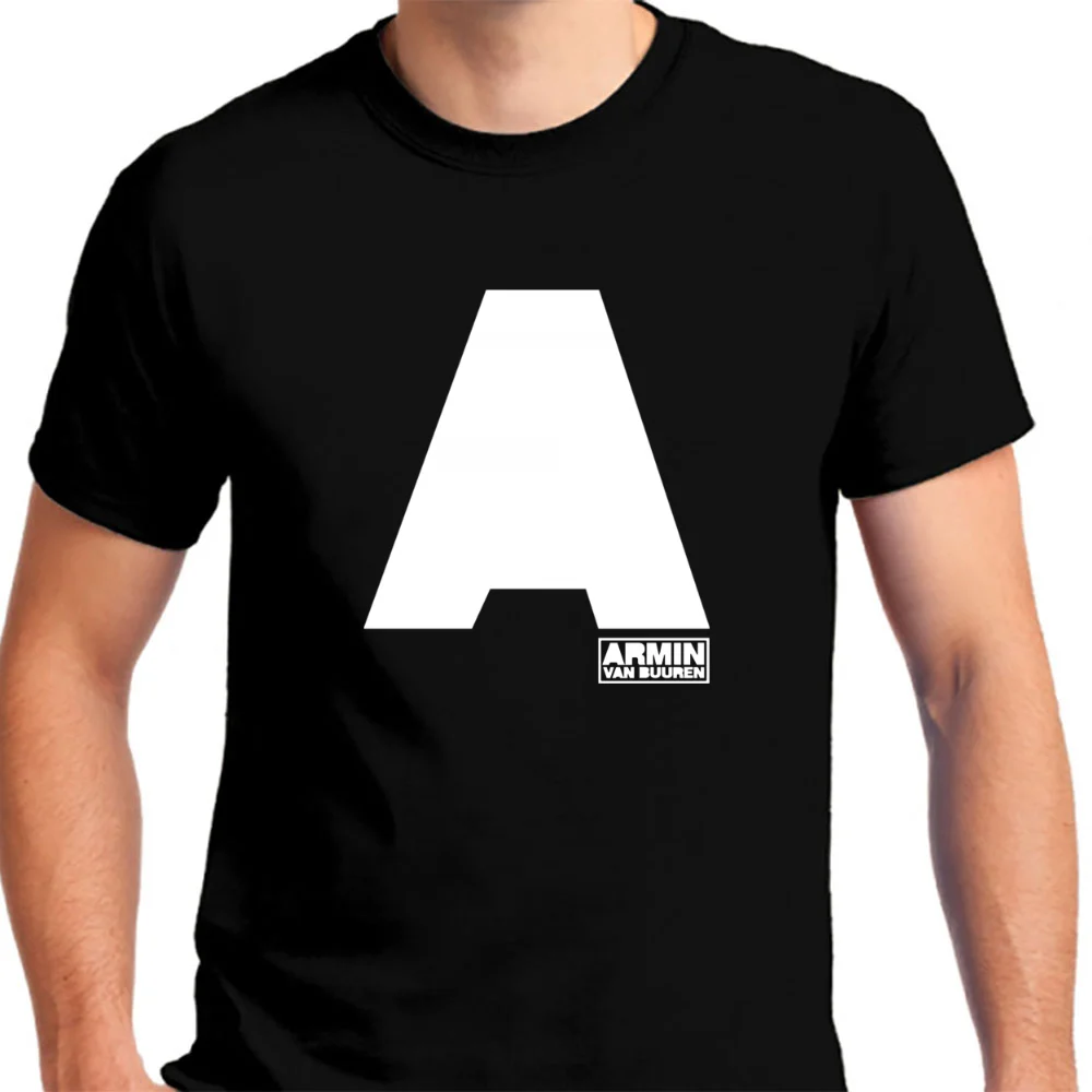

Armin Van Buuren Men's T-Shirts Black Summer T Shirt Brand Fitness Body Building Adults Casual Tee Shirt