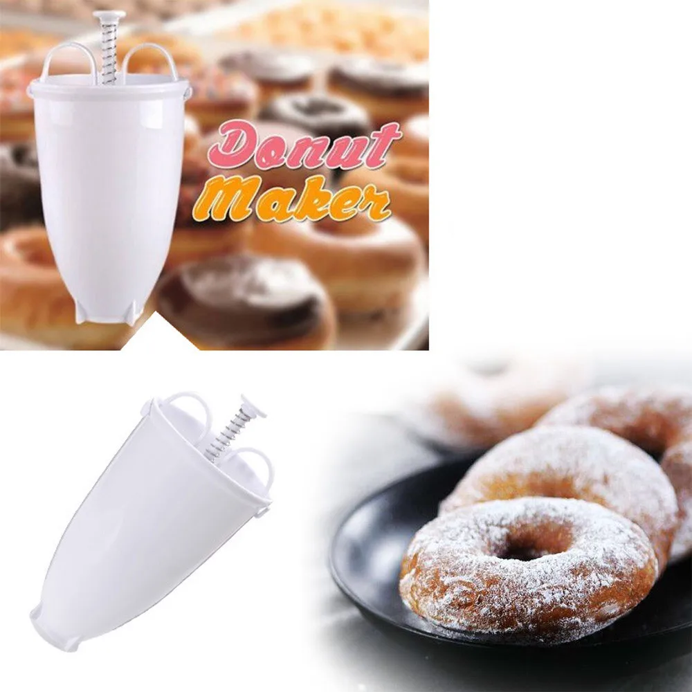 Creative Plastic Doughnut Donut Maker Machine Mold Diy Tool Kitchen Pastry Making Bake Ware Dispenser Machine Fast Portable