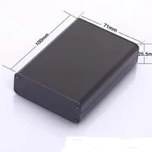 Алюминиевый корпус Электрический ящик корпус видео связь оболочки 71(2,7") X25.5(1") X100(3,9") мм DIY
