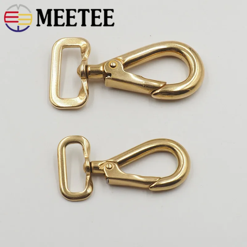 Meetee 2 шт. 20/25 мм латунь металл скоба с собачкой застежка для сумки крюк