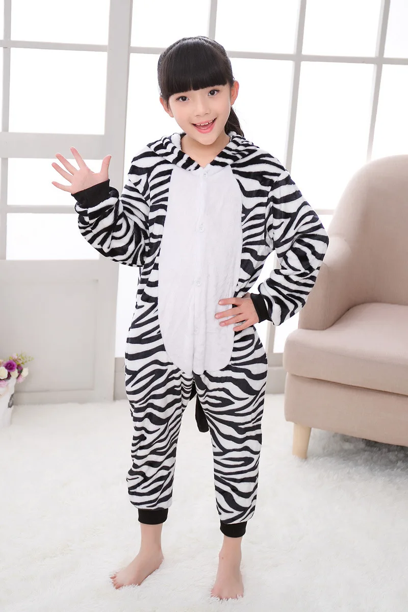 Kigurumi Zebra Pajamas Animal Party Cosplay Costume Flannel Onesies Game Cartoon Animal Sleepwear anime cosplay female