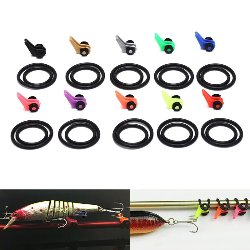 Gmarty 10Pcs/Bag Plastic Fishing Hook Keeper for Fishing Rod Pole