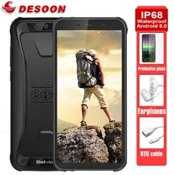 Blackview BV5500 IP68 Водонепроницаемый Android 8,1 MTK6580P мобильный телефон 5,5 "18:9 Экран 2 GB + 16 GB 4400 Max две sim карты 3g смартфон