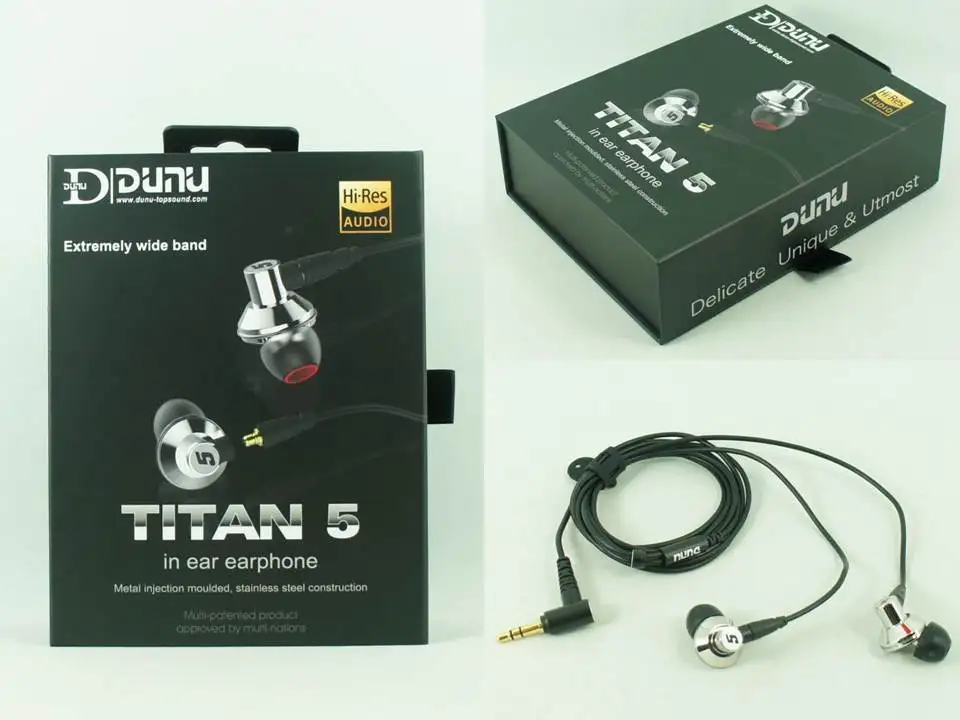 DUNU TITAN5 титановый мембранный динамический высококачественный HiFi внутренний наушник