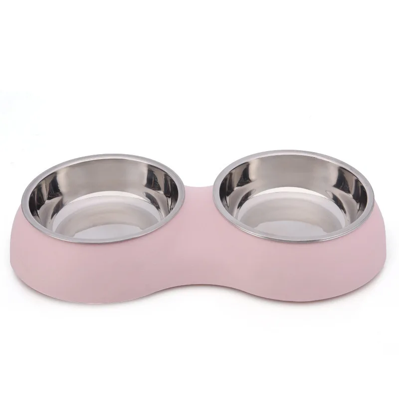 CAWAYI KENNEL Stainless Steel Double Pet Bowls for Dog Puppy Cats Food Water Feeder Pets Supplies Feeding Dishes Dogs Bowl D1374