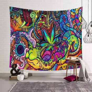 

Polyster Hippie Mandala Pattern Tapestry Abstract Painting Art Wall Hanging Gobelin Livingroom Decor Crafts