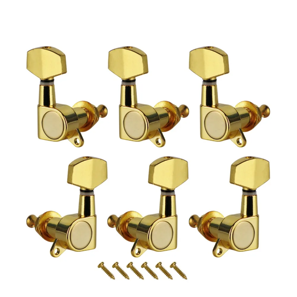 6PCS Sealed Acoustic Guitar Tuning Keys Pegs Machine Heads Tuners Gold