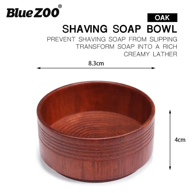 Bluezoo деревянная чаша для щетки для бритья борода бритва крем-мыло чашка Мужская Очищающая кружка для мыла для бритья крем и вспенивание