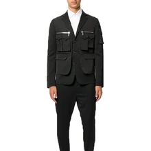 XS-5XL, новинка, Мужская одежда, модный стиль GD hair stylist, подиум, тонкий дизайнерский карманный дизайн, костюм, костюмы для певцов больших размеров
