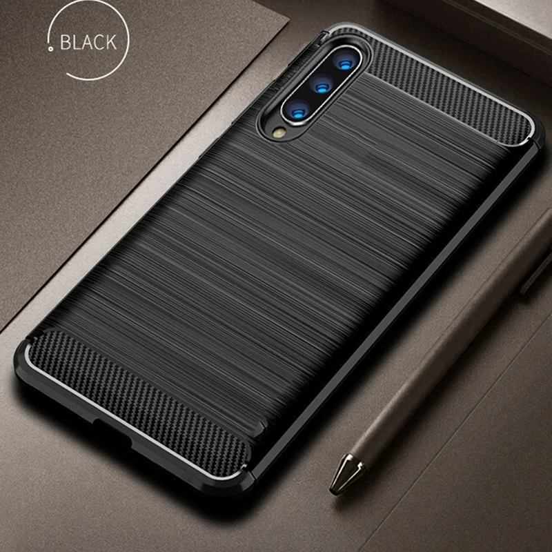 

For Xiaomi Redmi 7A 6A Note 7 6 Pro K20 Case Soft Silicone Cover Carbon Fiber Case for Xiaomi Mi 8 lite 9 SE 9T Pocophone F1