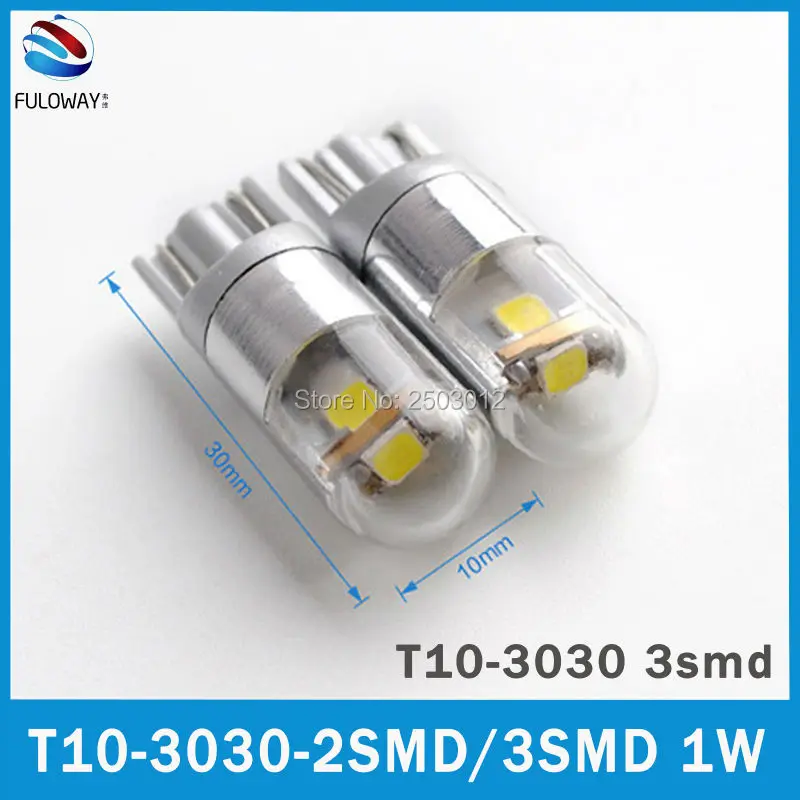 10 шт. T10 W5W 194 168 LED Освещение реветь Водонепроницаемый высокая яркость 3030 2 3 SMD