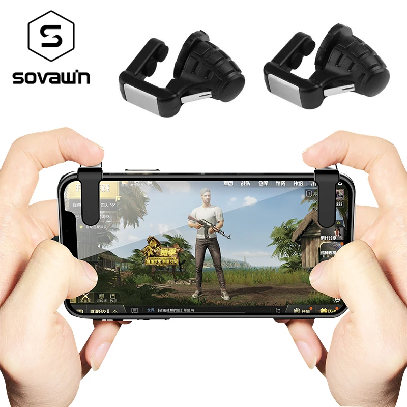 

Phone Gamepad Trigger Fire Button Mobile Phone Controller L1R1 Shooter Aim Key Joystick For PUBG Six Fingers Linkage
