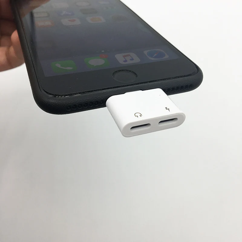 Двойной разъем аудио и зарядный адаптер для iPhone 6 7 8 Plus X XR XS MAX Зарядный Кабель