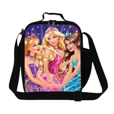 Cartoon Barbie Princess Backpack Lunch Bag 