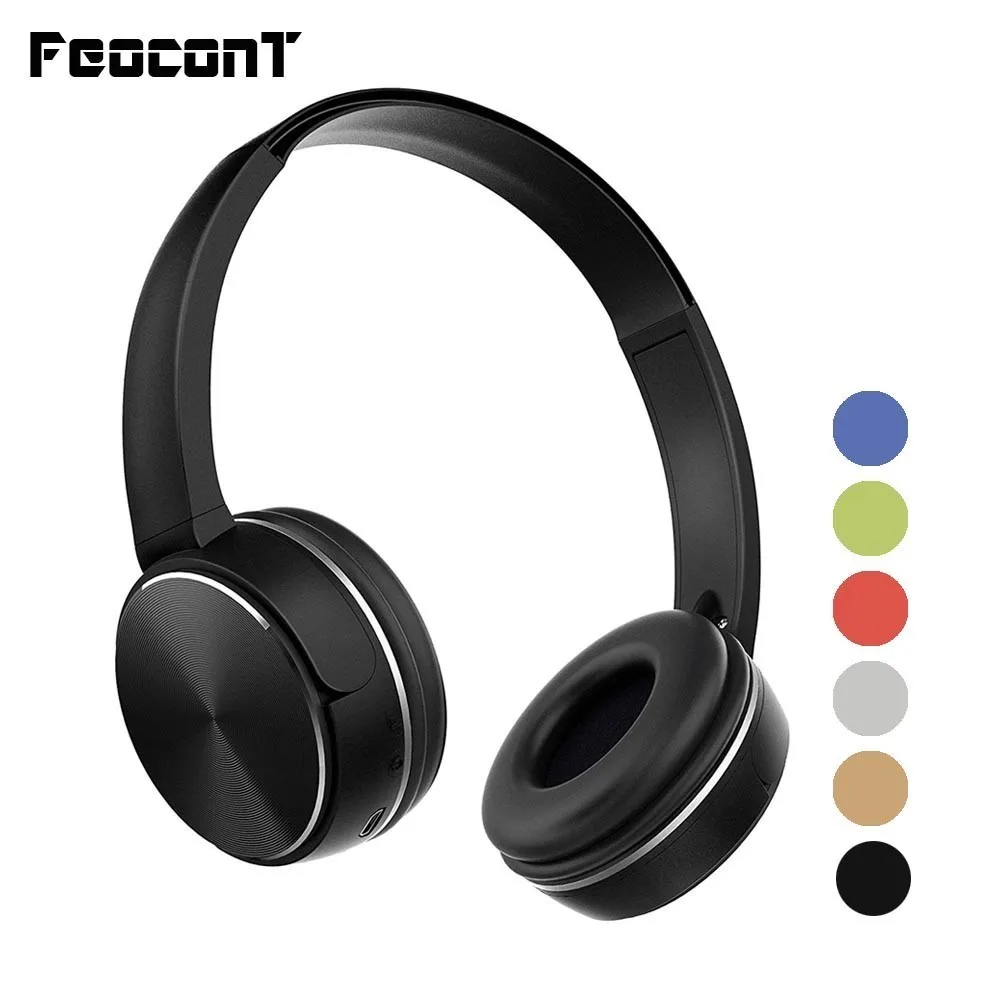 

Bluetooth Wireless Headphones 6 Colors Sport Headset Connect 3.5 mm Audio Cable With Mic FM Radio TF Card For PC Mobile Phone