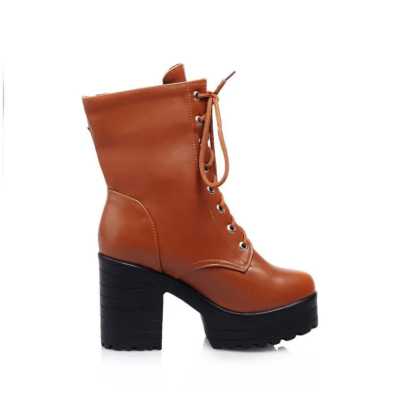 MORAZORA/осень г., кожаные ботильоны для женщин, весенне-Осенняя обувь на высоком каблуке Модные женские ботинки на платформе