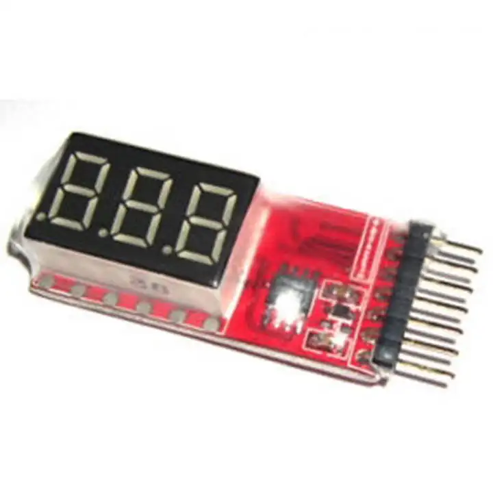1pc RC Voltage Lipo Battery Meter Tester Indicator 2 6 cells LED Panel Voltmeterin Voltage