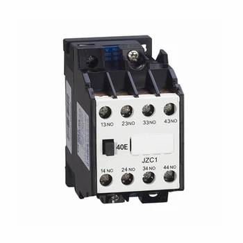 

AC Motor Contactor Relay Starter Ui 660V 4NO 4 Pole 24V 110V 220V 380V 50Hz Coil Volt Ith 10A JZC1-40 DIN Rail Mount Contactor