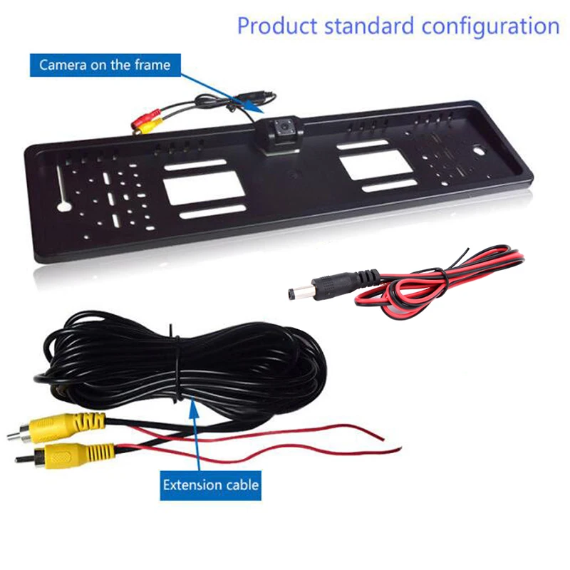 DEDC Универсальный HD заднего вида Обратный камера Европейская номерная табличка рамки ночное видение со светодиодный