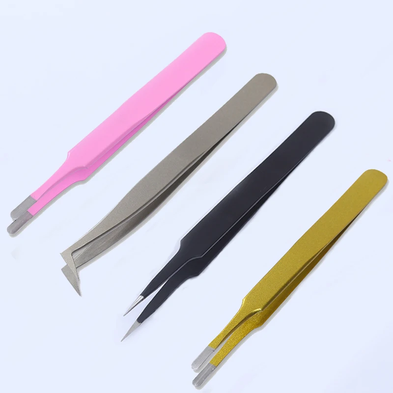 

Sharp Round Head Nail Tweezer Tool Curved Stainless Steel Portable Sticker Rhinestone Repair Picker Manicure Nail Art Tools