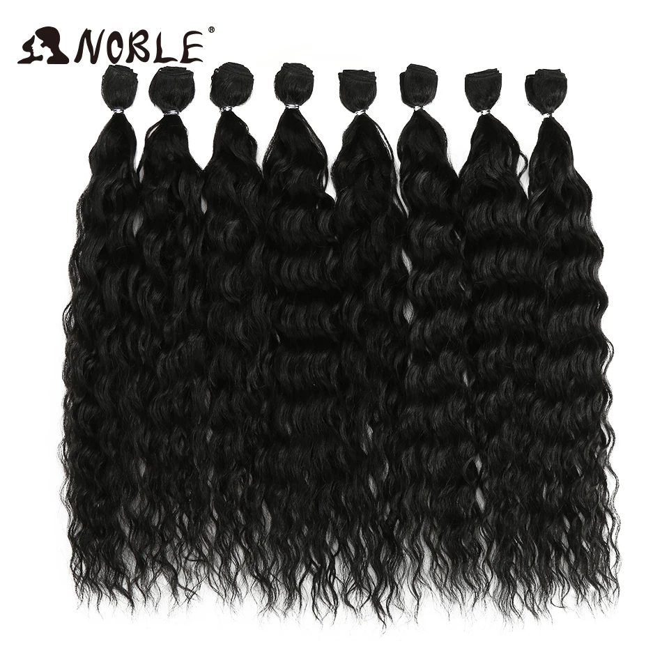 Pacotes de Extensão do Cabelo Onda do Cabelo Nobre Cabelo Sintético Tecer Corpo 20 Polegada 8 Pçs - Lote Afro Kinky Encaracolado Ombre 1 Nobre cabelo sintético tecer corpo 20 Polegada