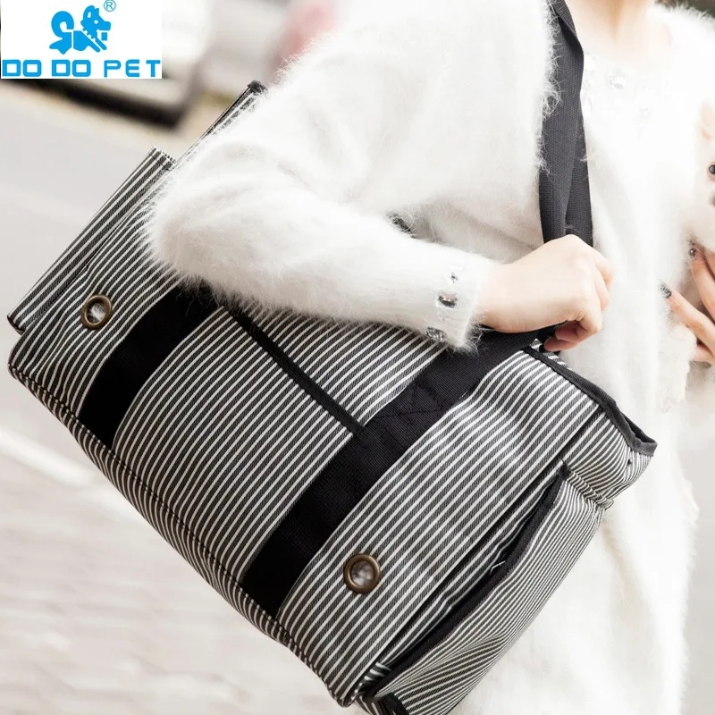 

Pet go out bag pet dog tote cat striped