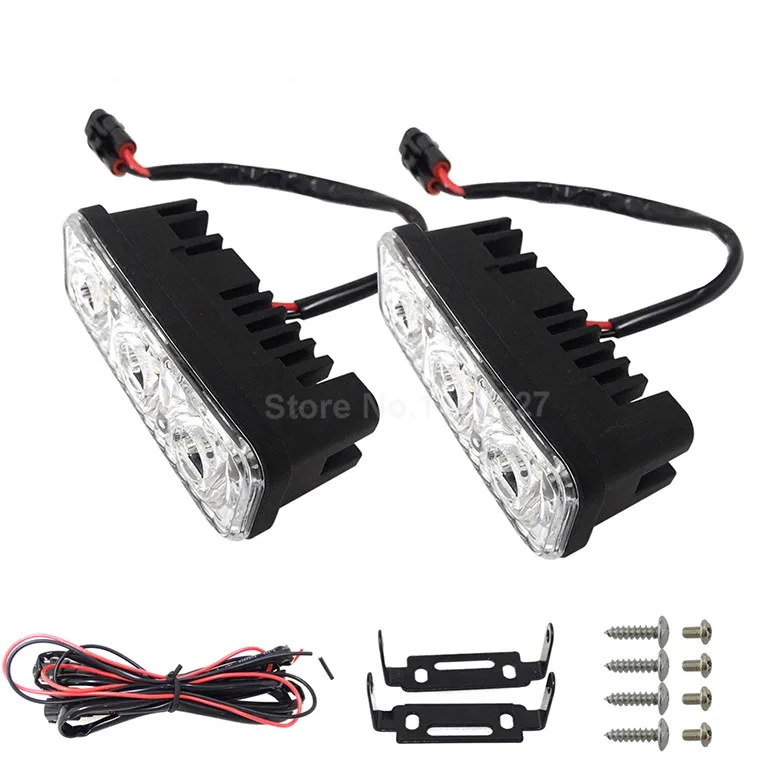 CNSUNNYLIGHT Waterproof Car High Power Aluminum LED Daytime Running Lights with Lens DC12v Xenon White 1set DRL (10)