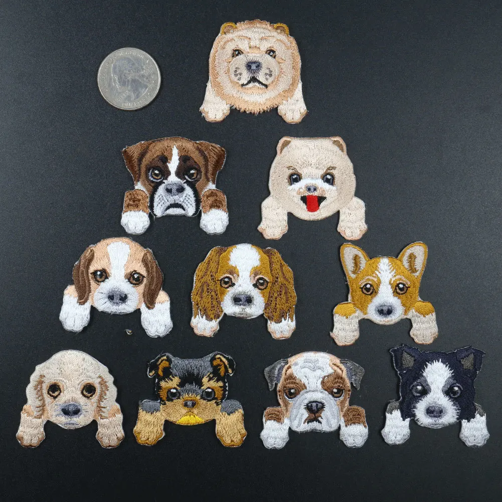 1Pcs New Chihuahua Shiba Dog Husky Patch for Woman Clothing Backpack Decoration Small Applique Iron on Embroidery Patches Badges